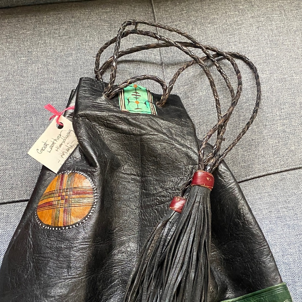 Multicolor Leather Purse With Patchwork Design - image 4